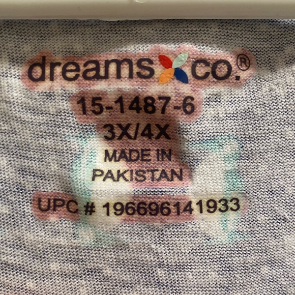 Lot of 2 Dreams Co. 3x/4x Nightgowns Purple Winter Mix - Picture 4 of 9